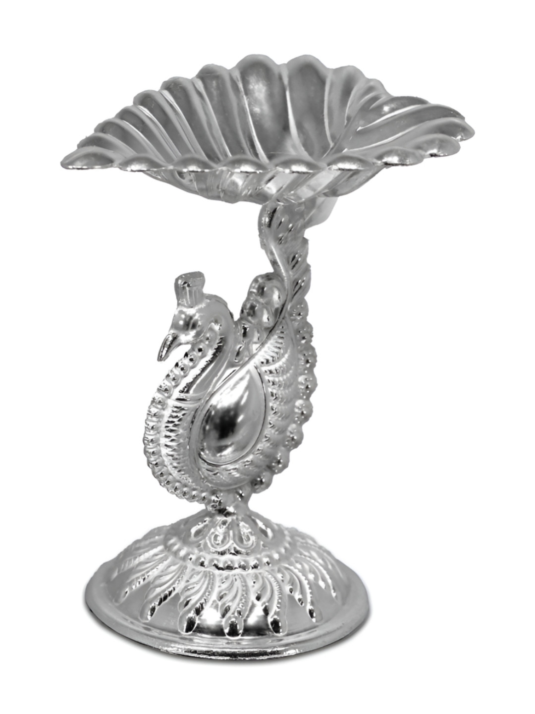 Joyalukkas Silver Textured Gilded Swan Lamp