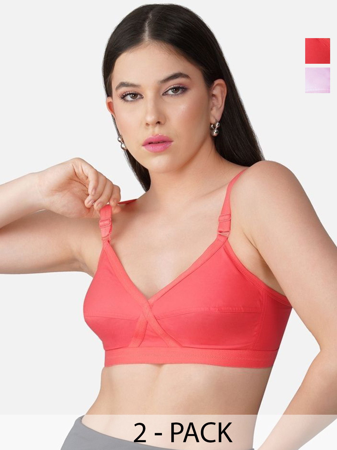 Teenager Women Pack Of 2 Non Padded Bra