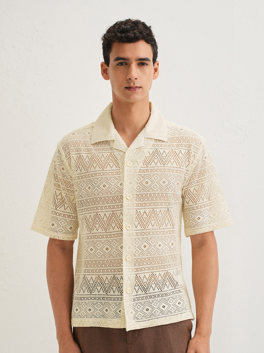 Banana Club Men Classic Sheer Casual Shirt