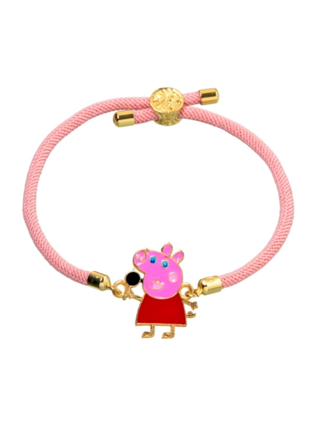 Kizzi Girls Pink Peppa Pig Wraparound Bracelet