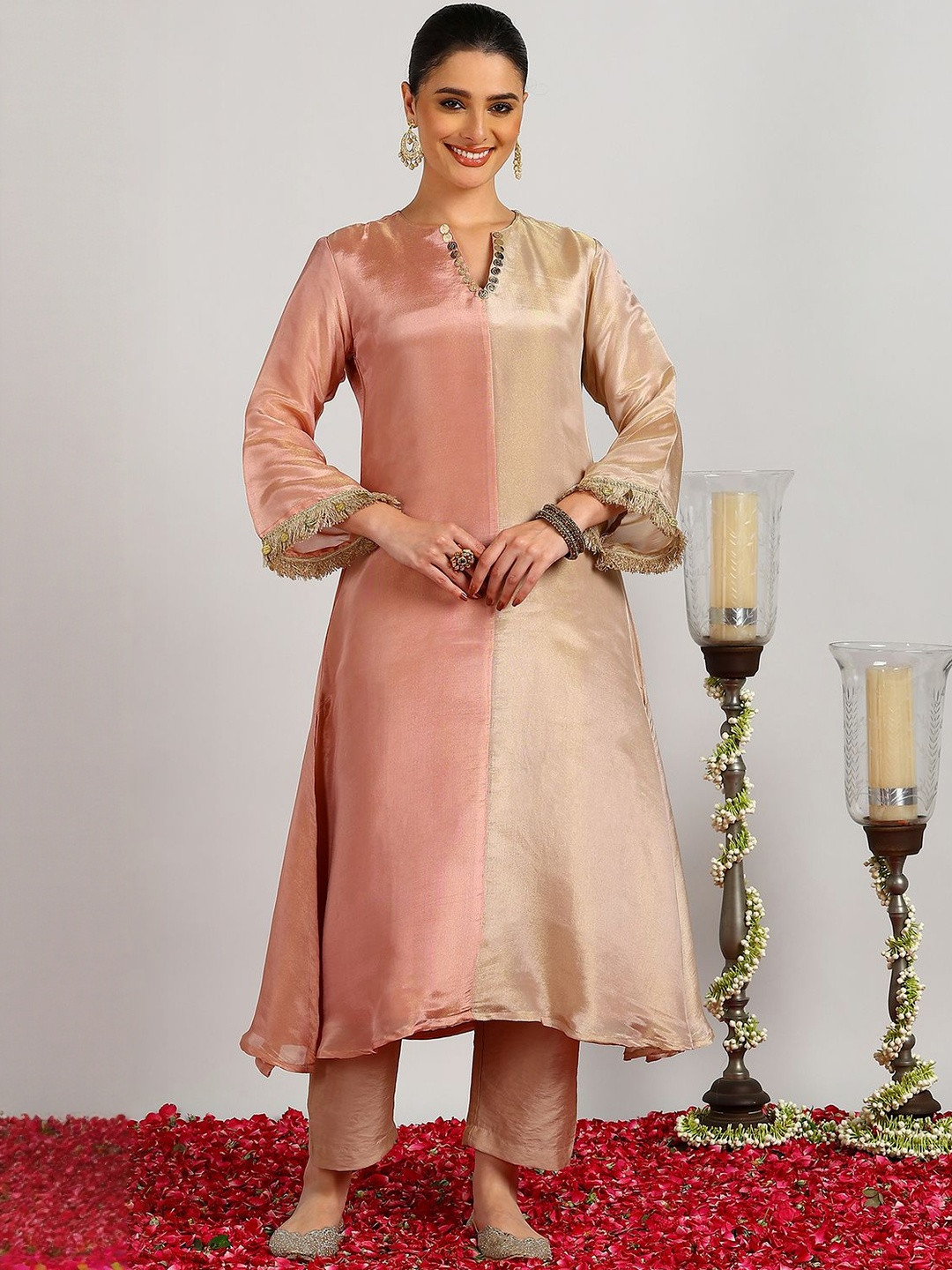 Tahiliya Women Set Of 2 Tissue Silk Kurta