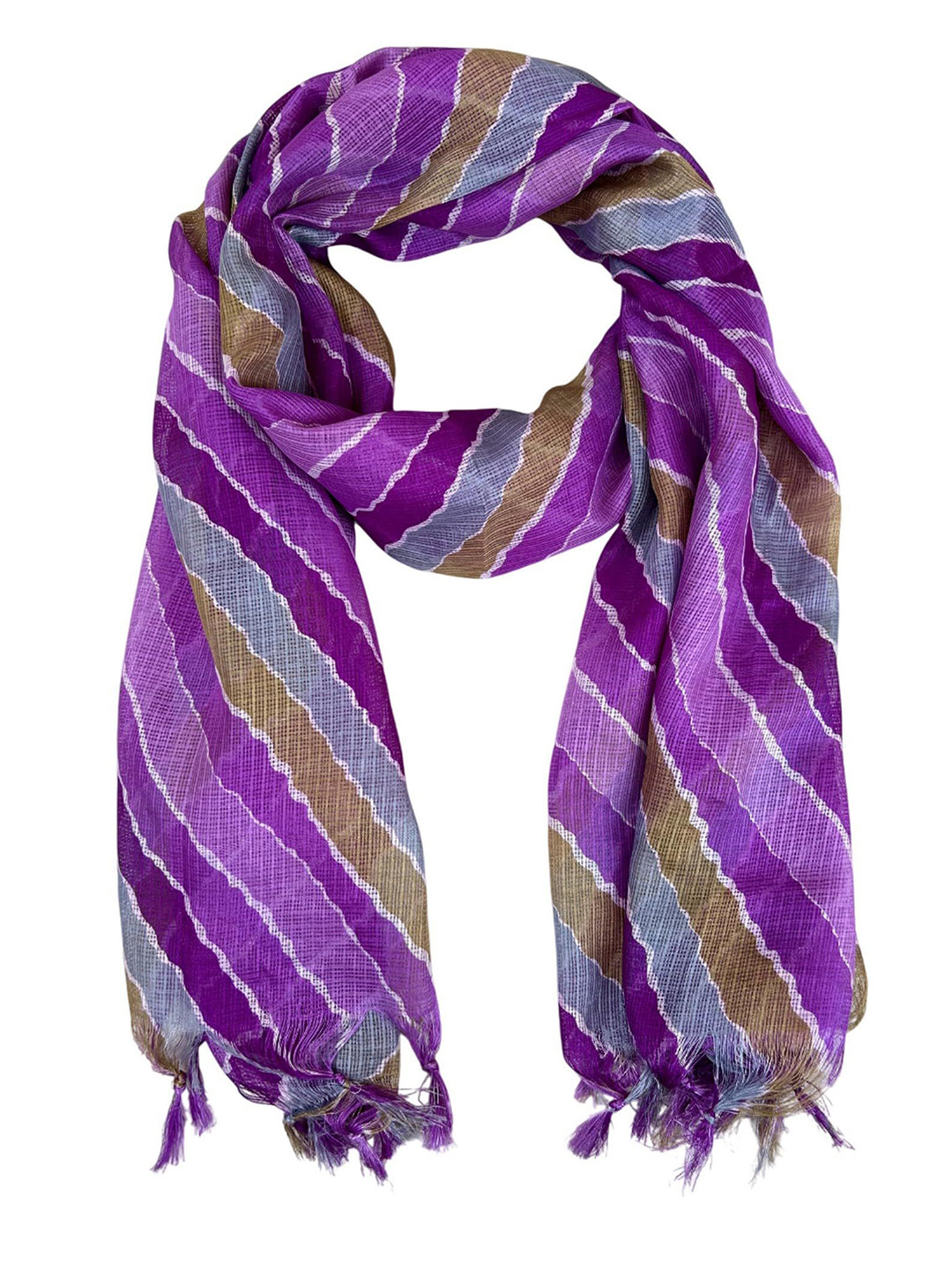 AKSHADEEP Leheriya Printed Dupatta