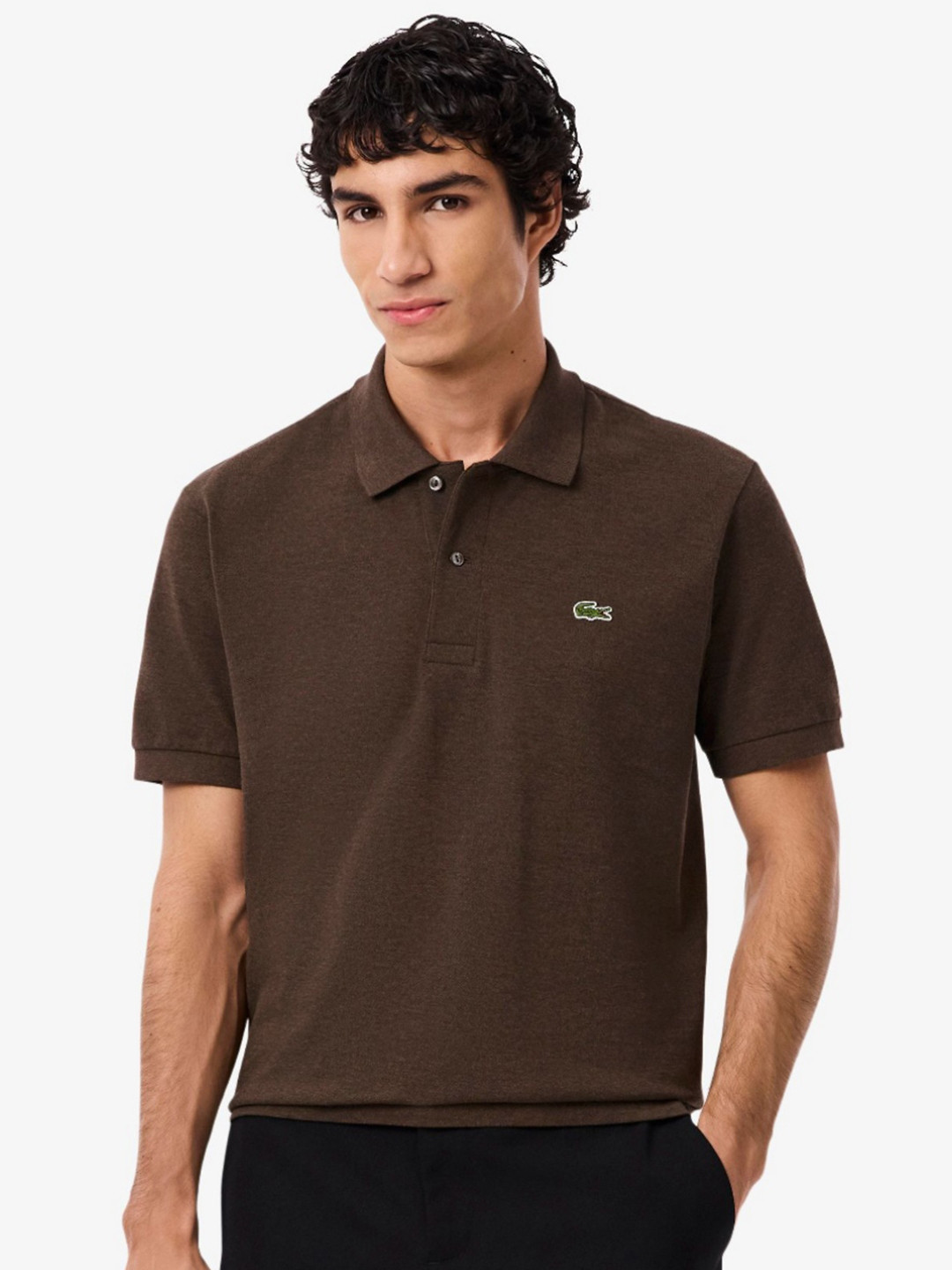 Lacoste Brand Logo Polo Collar Pure Cotton T-shirt