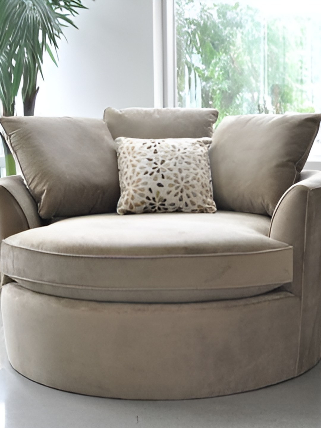 FRIENDS LIFE Brown Wooden Curved Lounge Chair