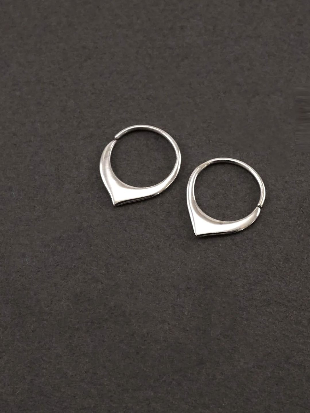 Sangria Set of 2  Sterling Silver Hoop Earrings
