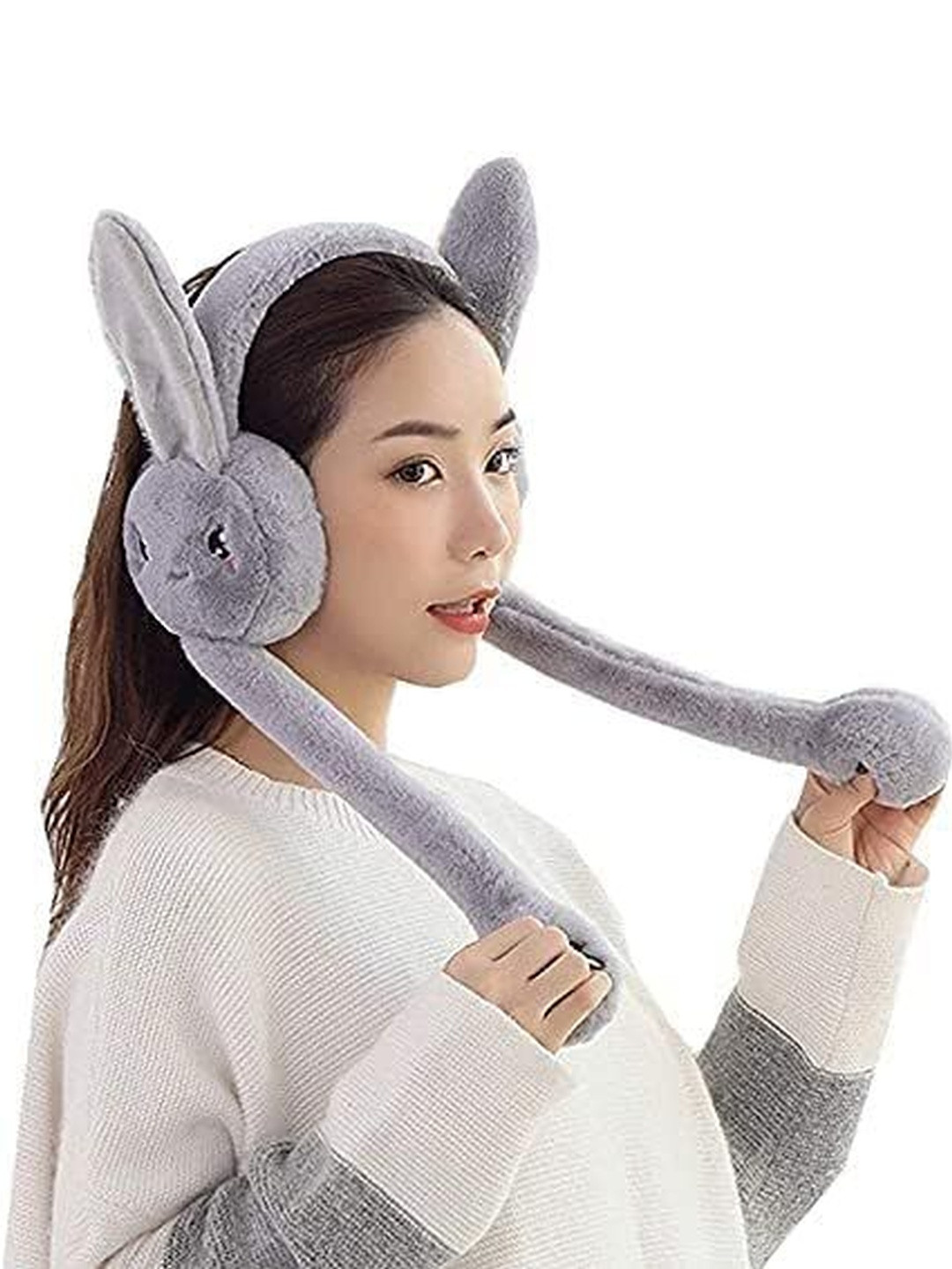 Eleg & Stilance Unisex Kids Nylon Plush Bunny Earband Caps