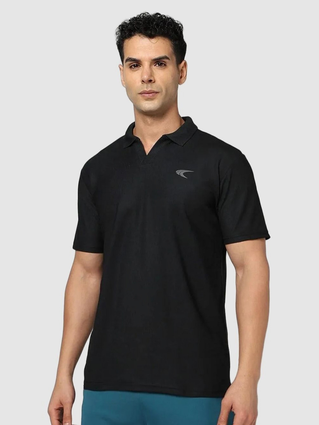 Performax Self Design Polo Collar Regular Fit Sports T-shirt