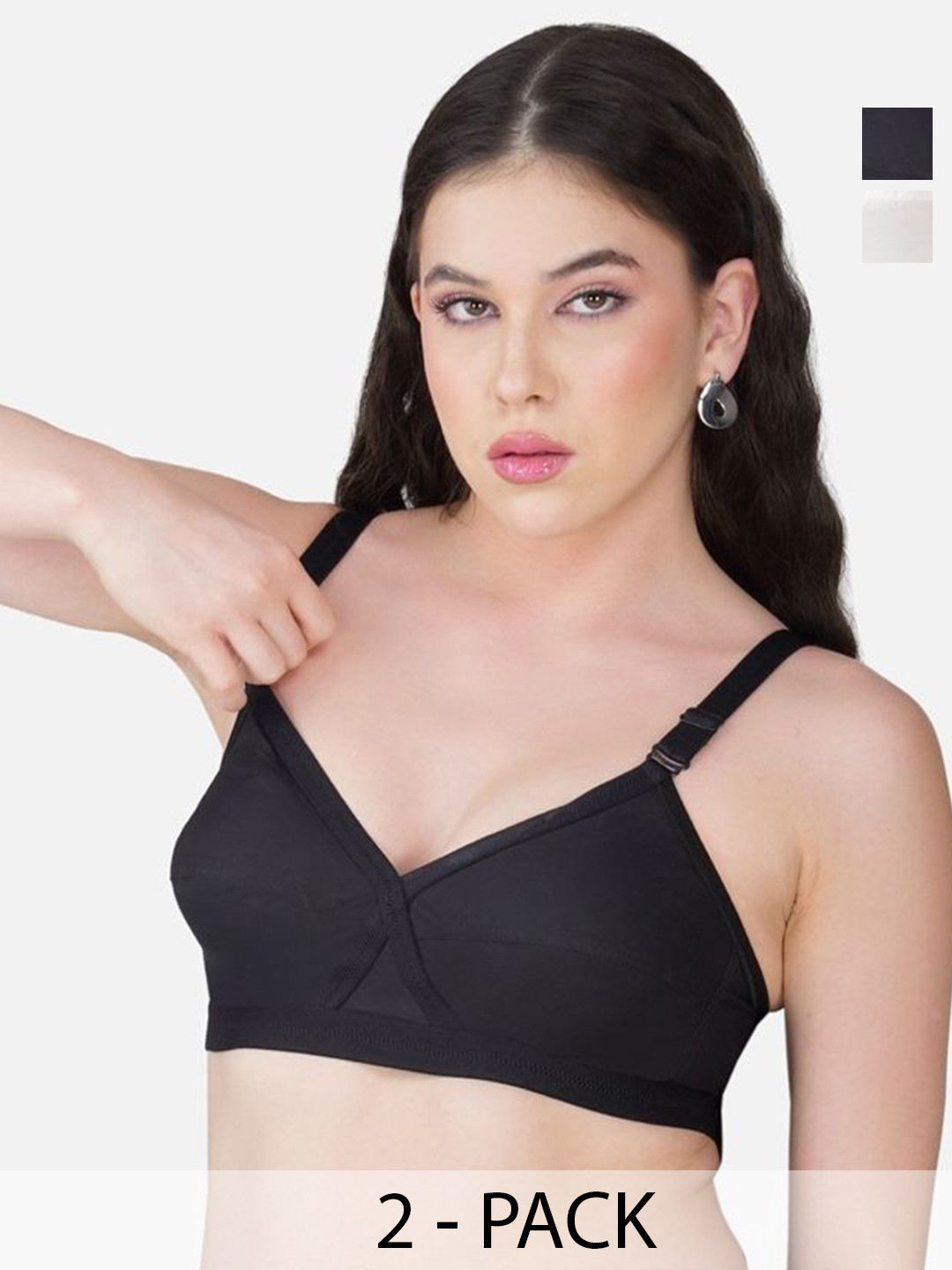 Teenager Women Pack Of 2 Non Padded Bra