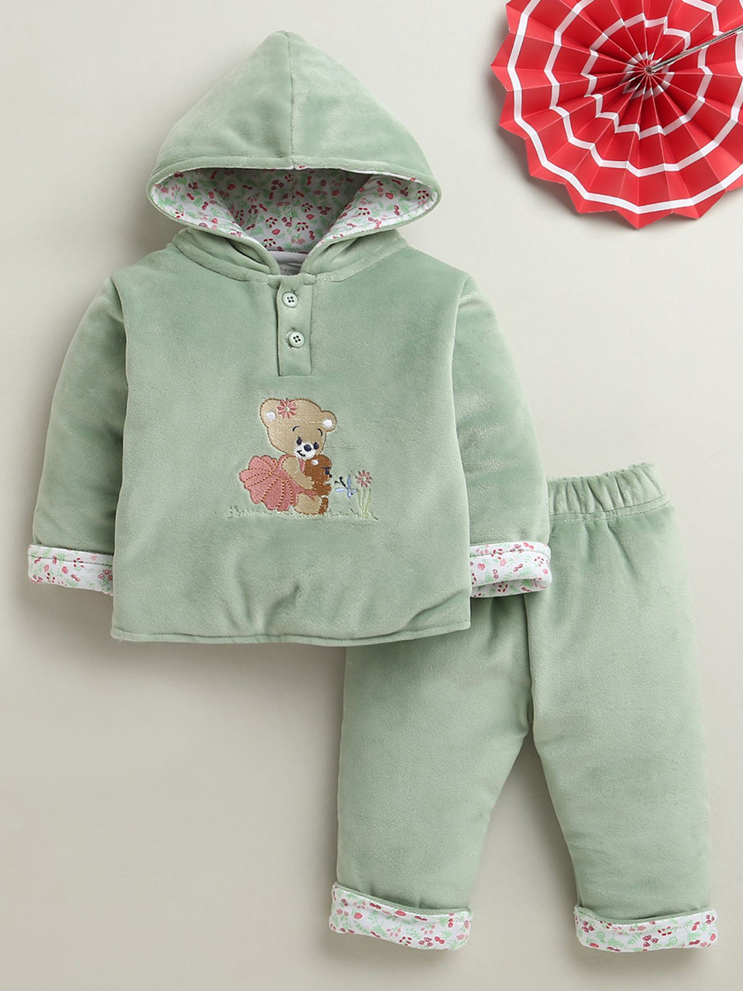 BUMZEE Girl Embroidered Long Sleeves Sweatshirt With Jogger