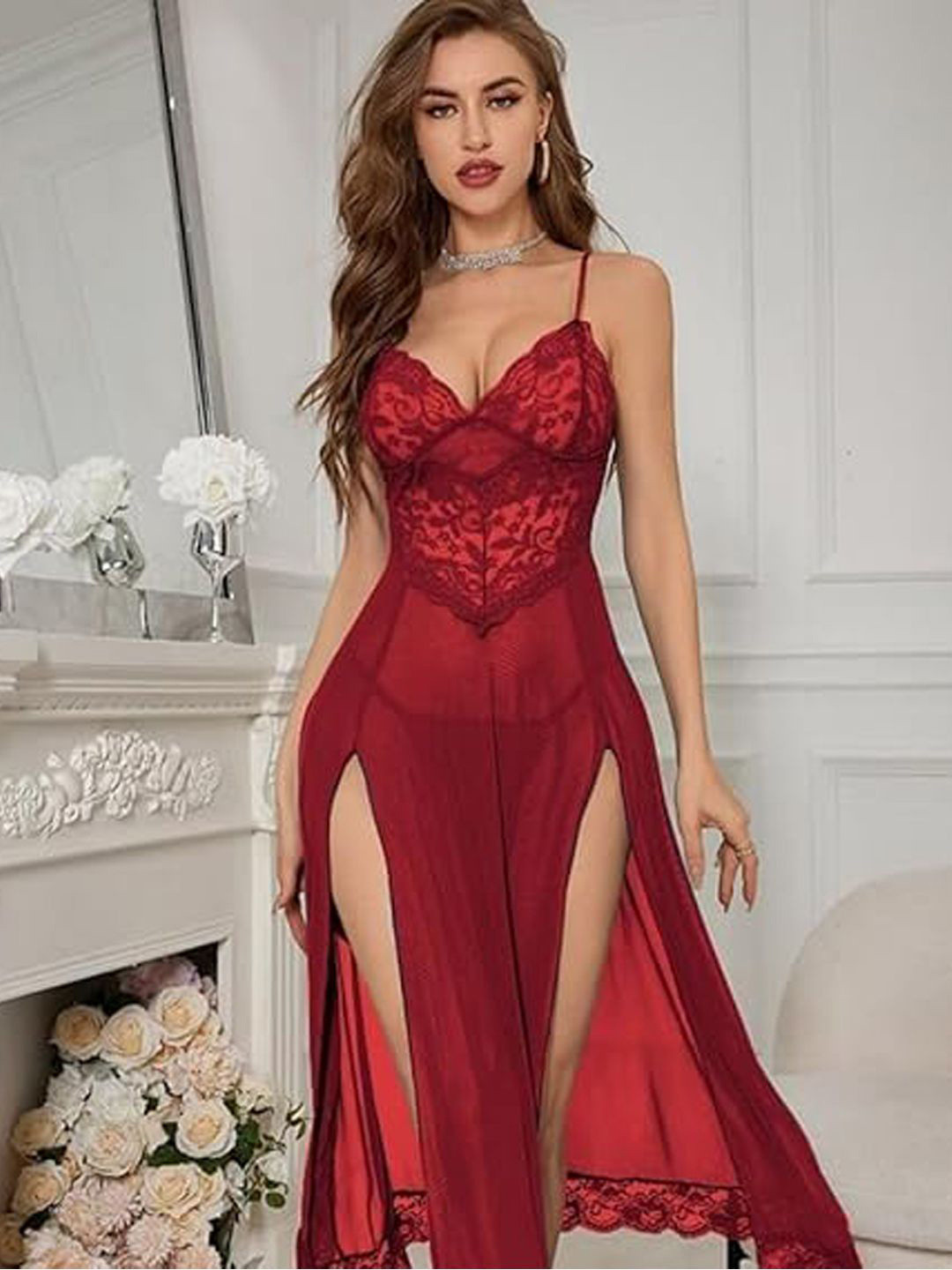 Esensuelle 7 Women Self Design Baby Doll