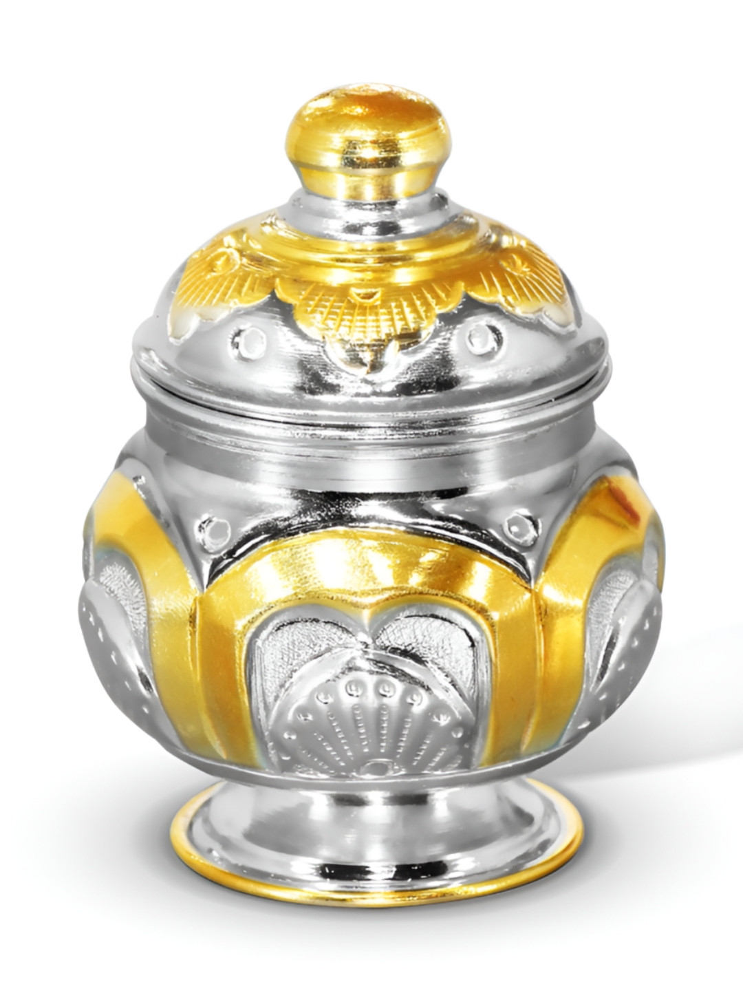 Joyalukkas Timeless Textured Silver Sindoor Box