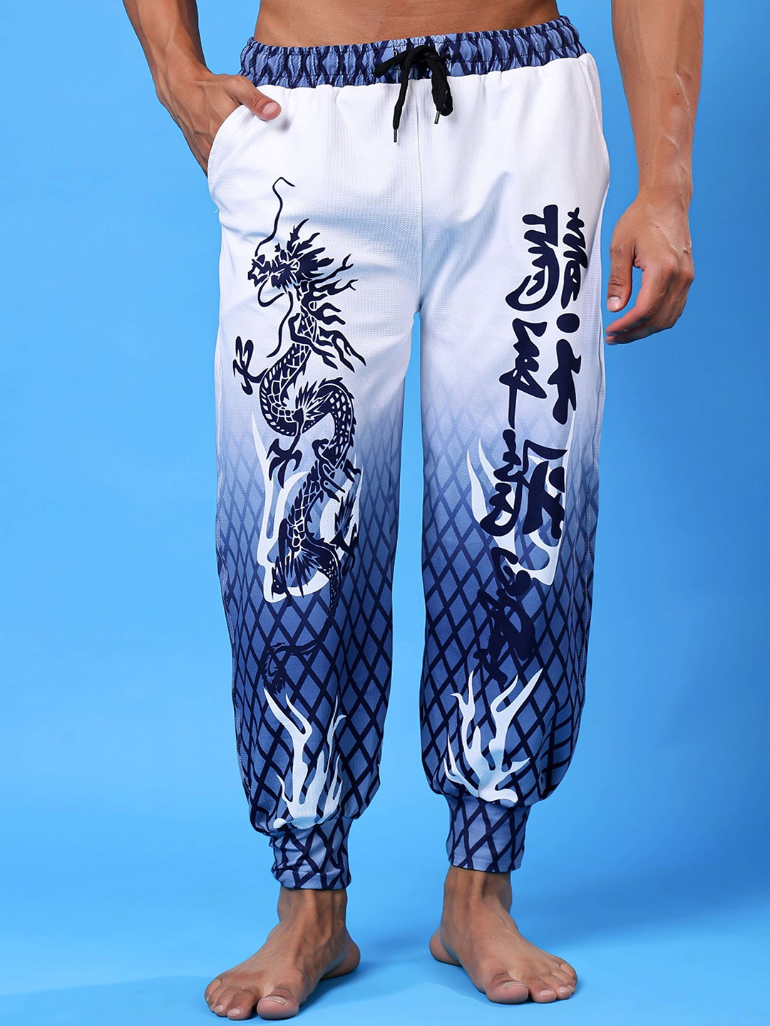 Flirty Soul Men Graphic Dragon Printed Regular Fit Track Pant