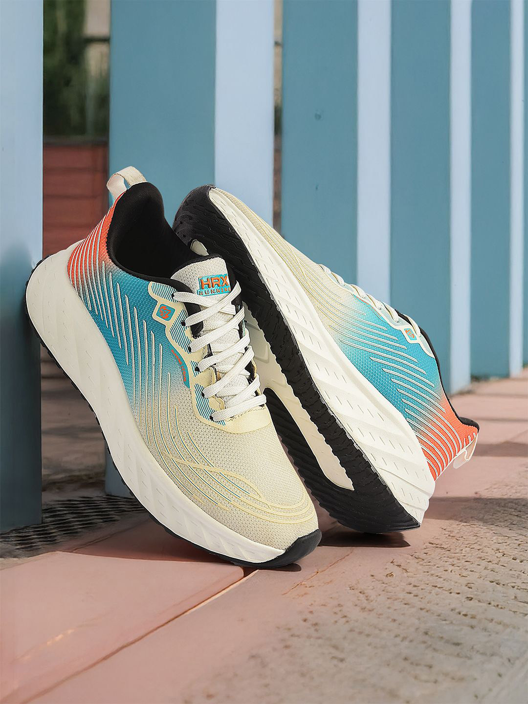 HRX by Hrithik Roshan HRX SHOES Men White Mesh Non-Marking Lace-Ups Sports Shoes