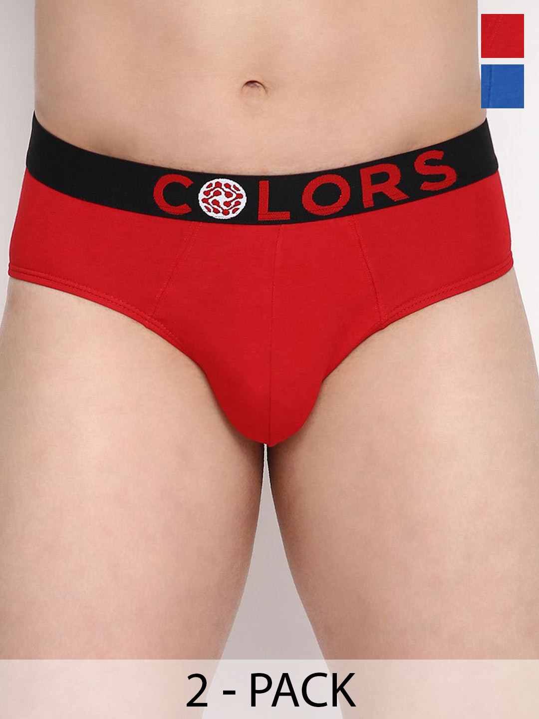 COLORS by Rupa Frontline Pack Of 2 Mid Rise Basic Briefs