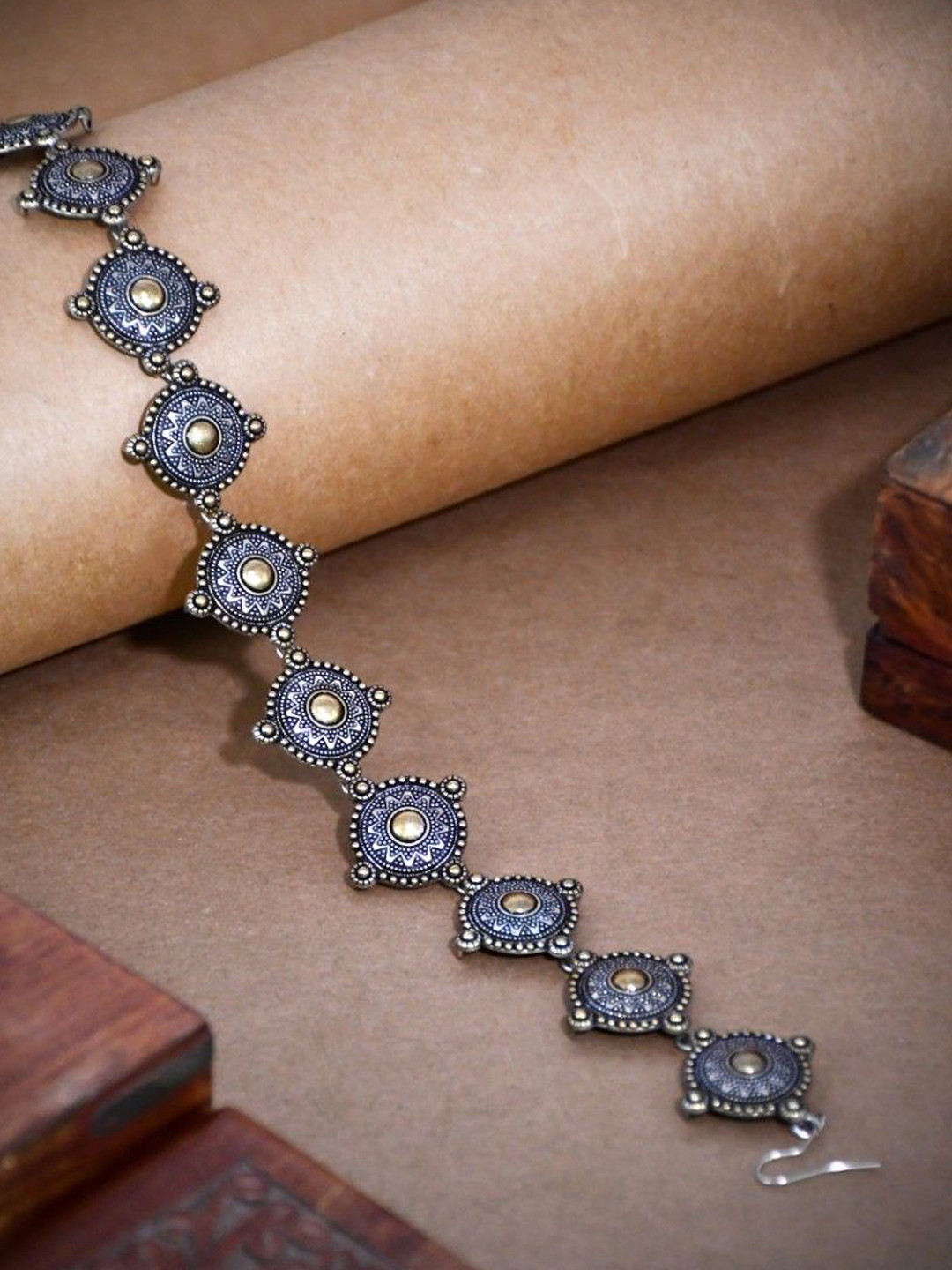 NAMAN ARTS Oxidised Matha Patti Head Jewellery