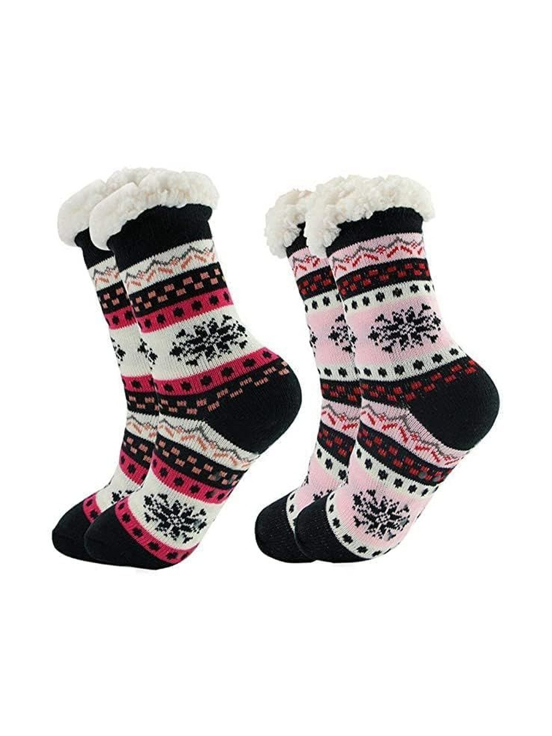 Eleg & Stilance Women Fleece Lined Non-Slip Mid-Calf Socks
