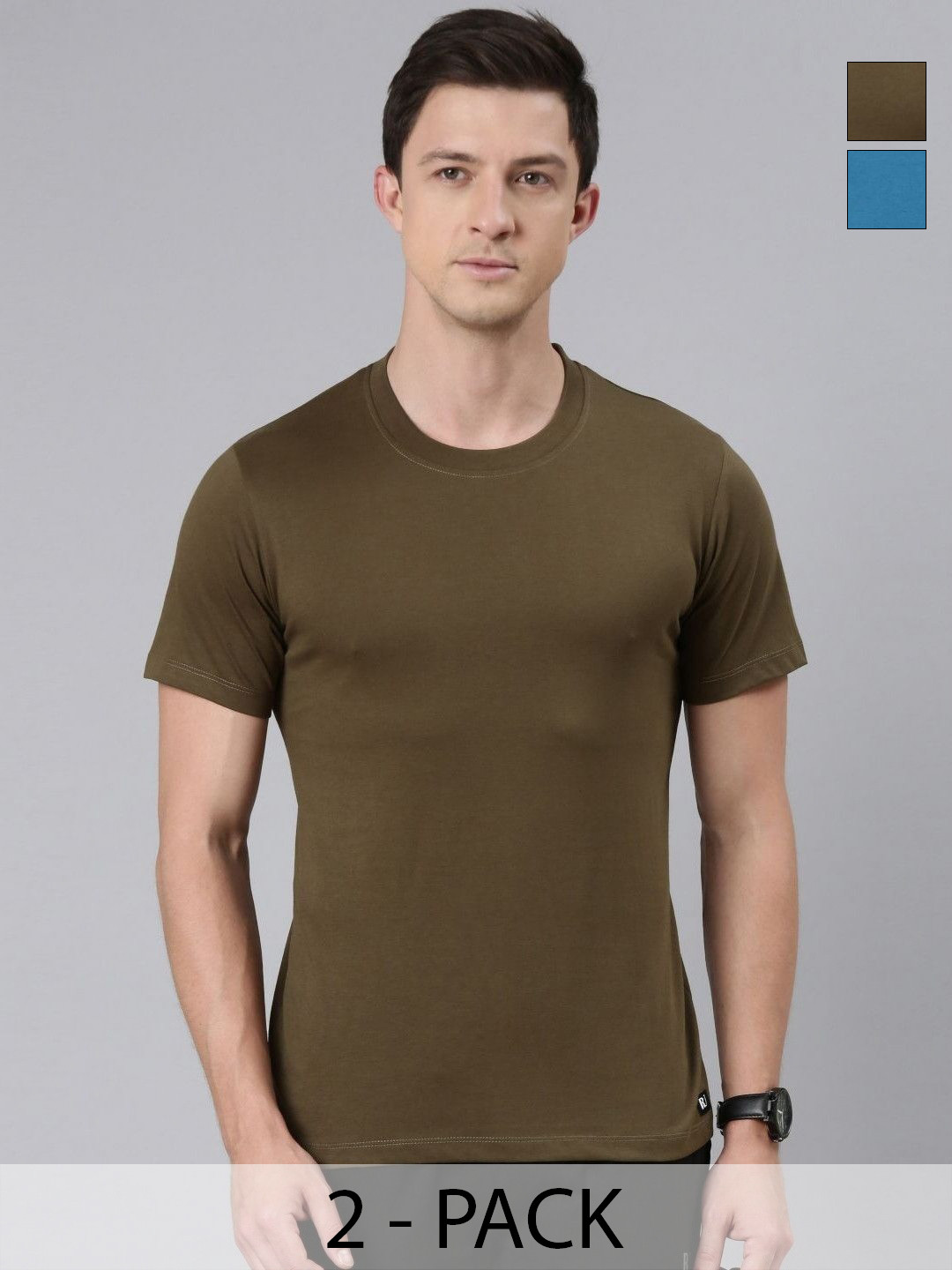 Rupa Jon Pack Of 2 Cotton Round Neck T-shirt