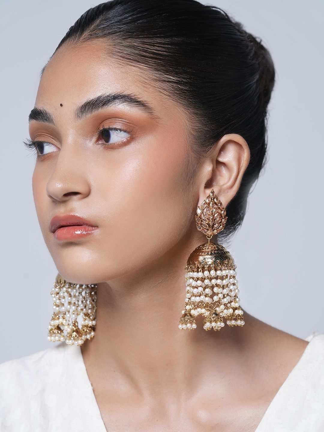 CAO Jewellery Jhumkas Earrings with Latkan