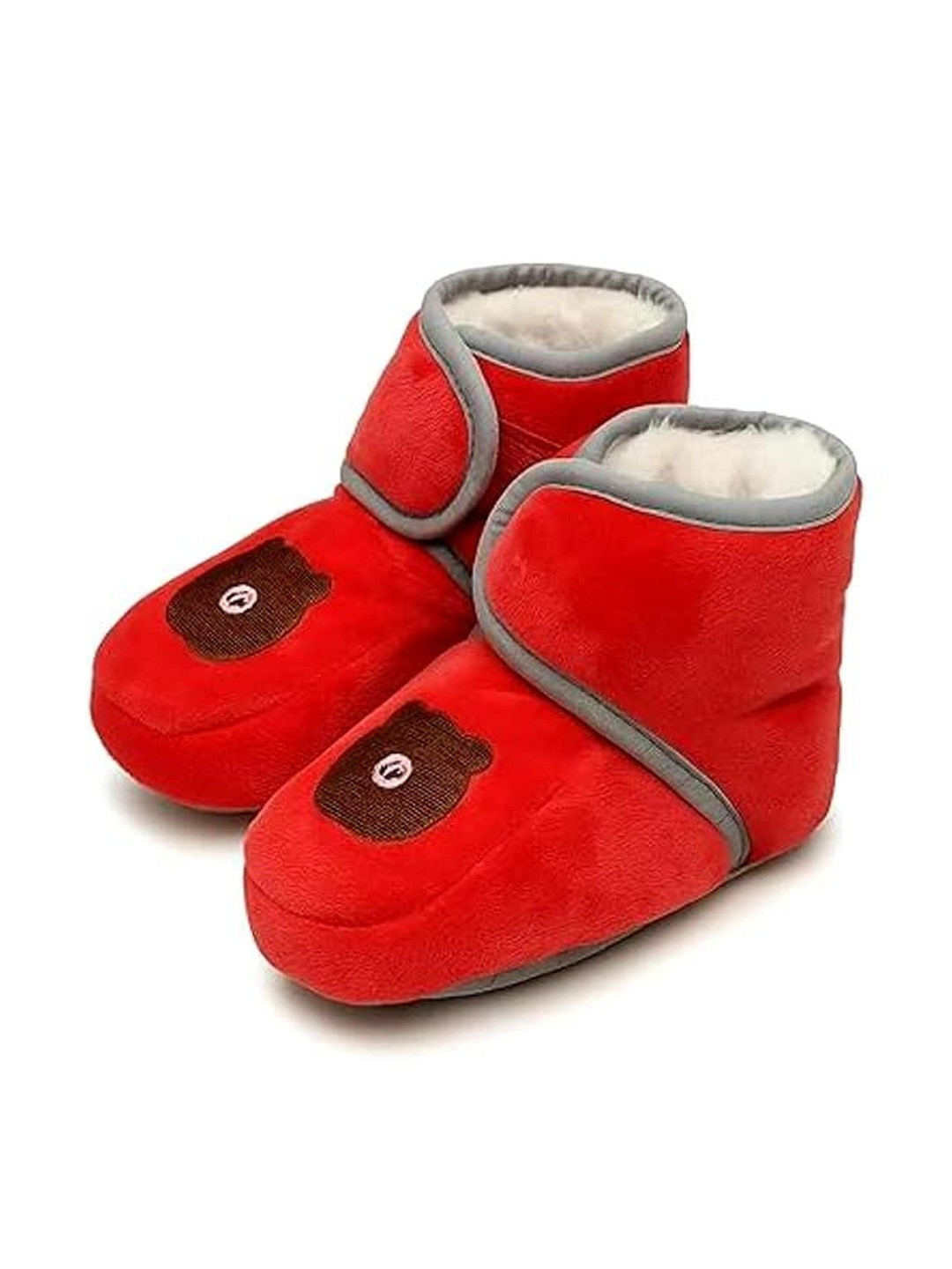 Eleg & Stilance Toddler Soft Fleece Non-Slip Warm Indoor Crawling Booties