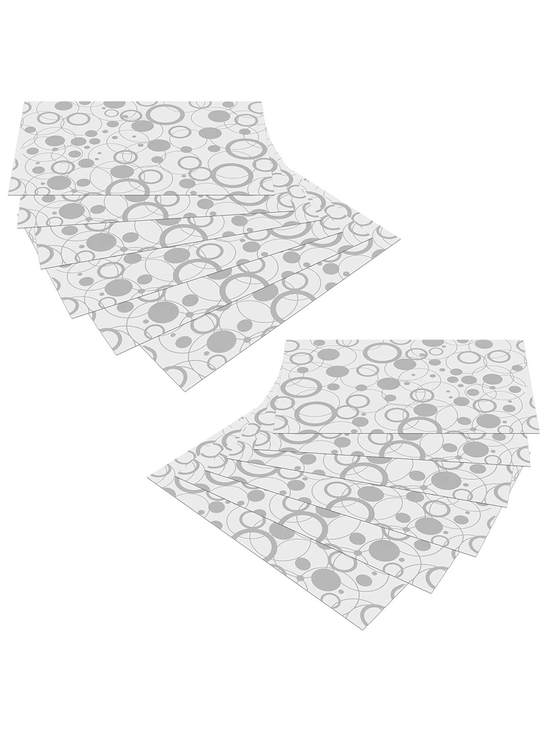 Kuber Industries White 12 Pieces Refrigerator Drawer Mats