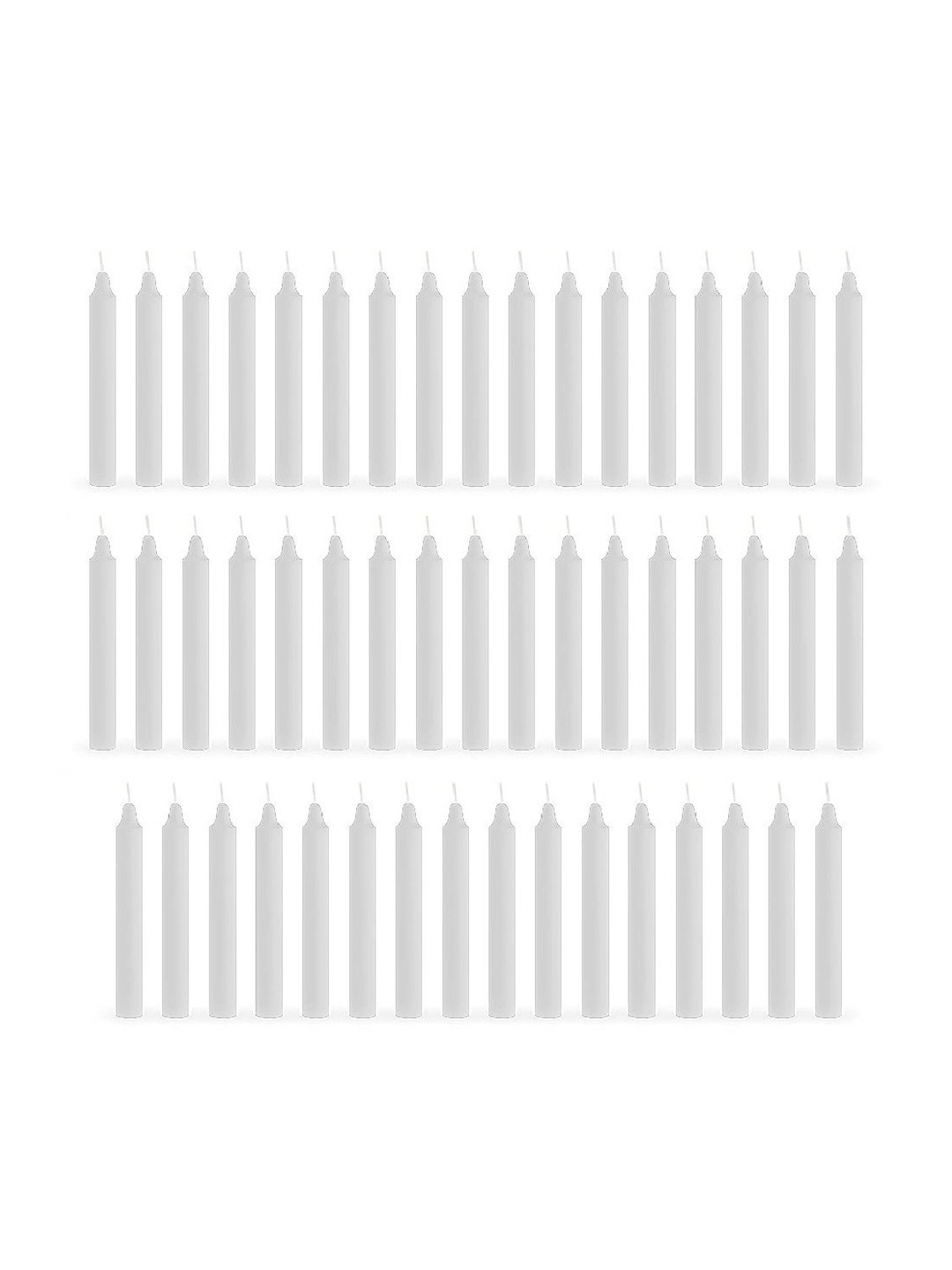 ASIDEA Pack Of 50 White Round Pillar Candle