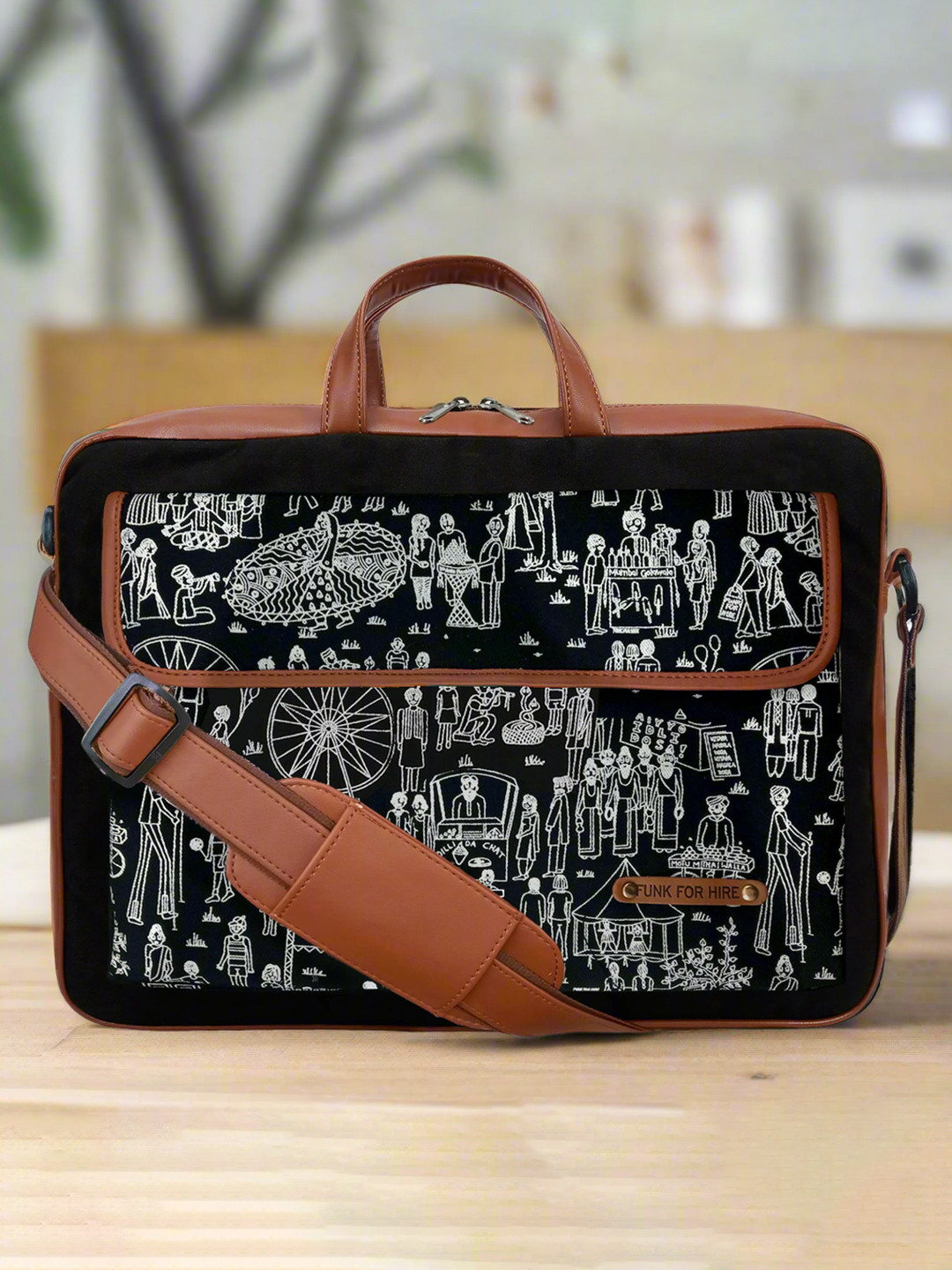 Funk For Hire Printed Laptop Bag