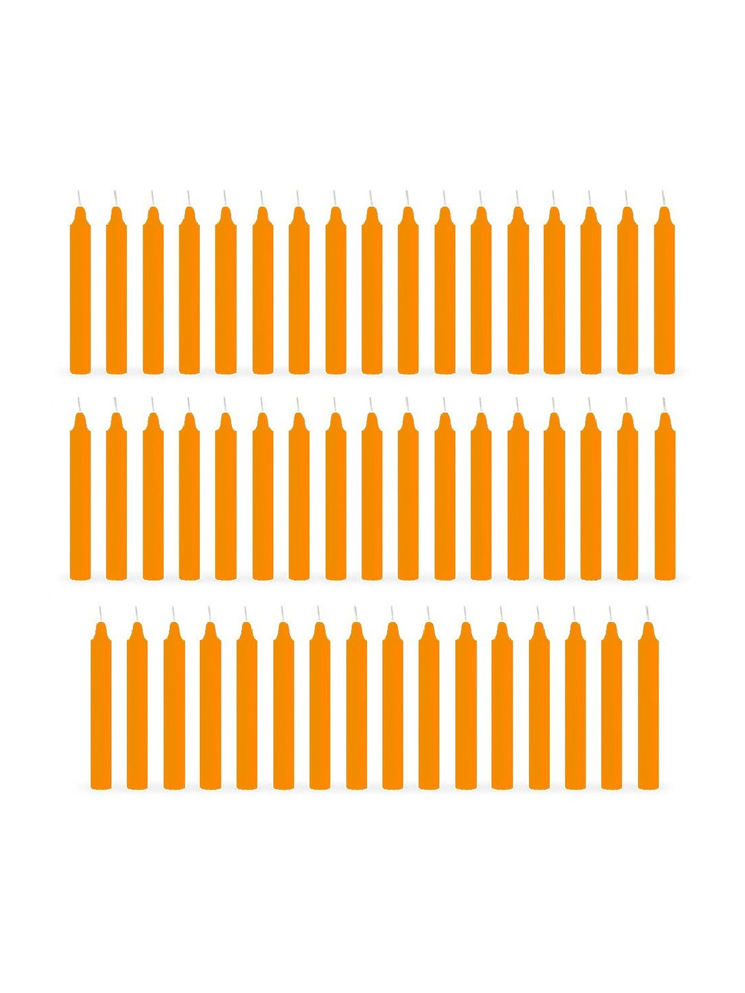 ASIDEA Orange 50 pieces Pillar Candle