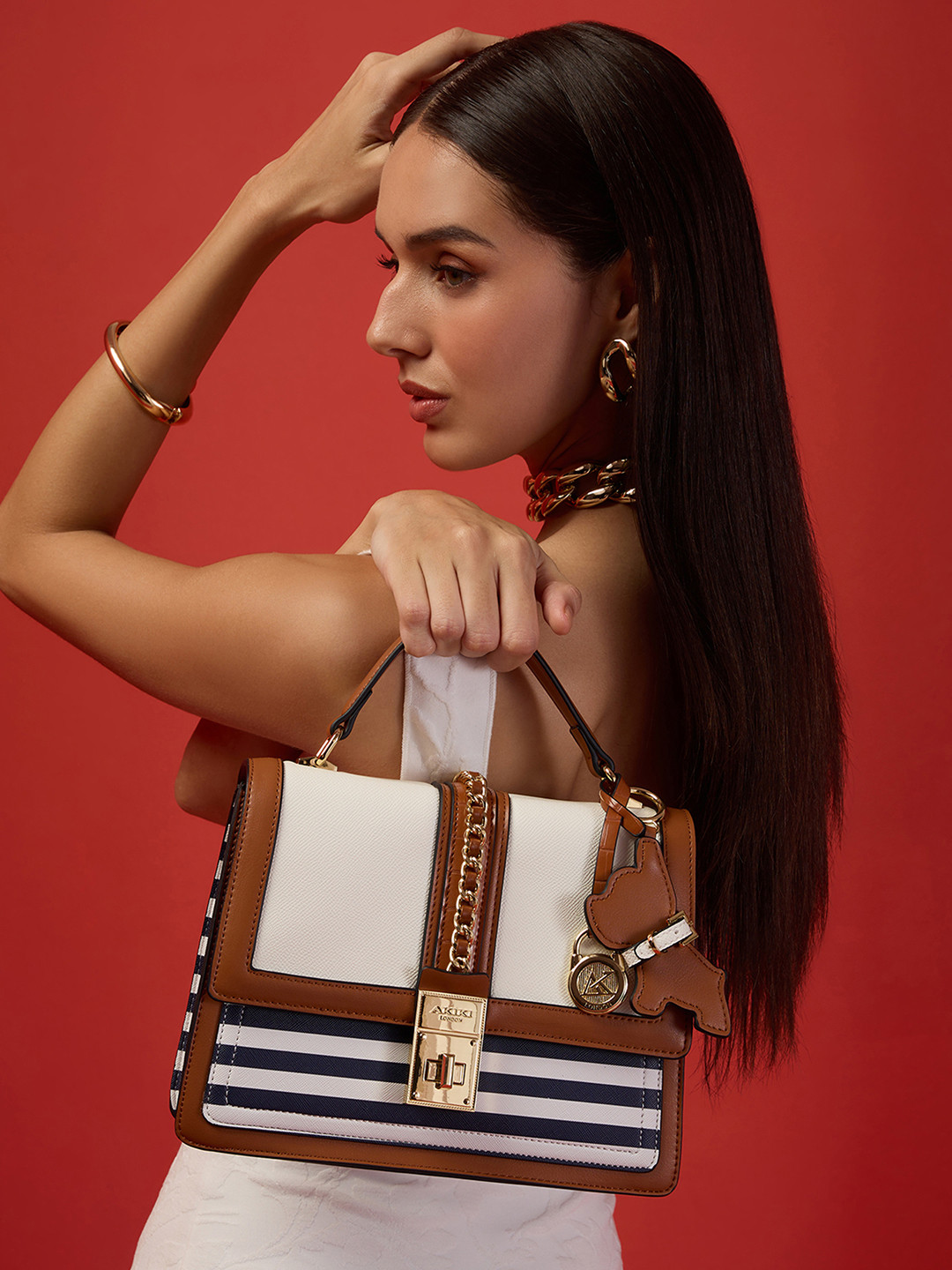 Akiki London Women Ledbury 25 Flap Small Sling Bag