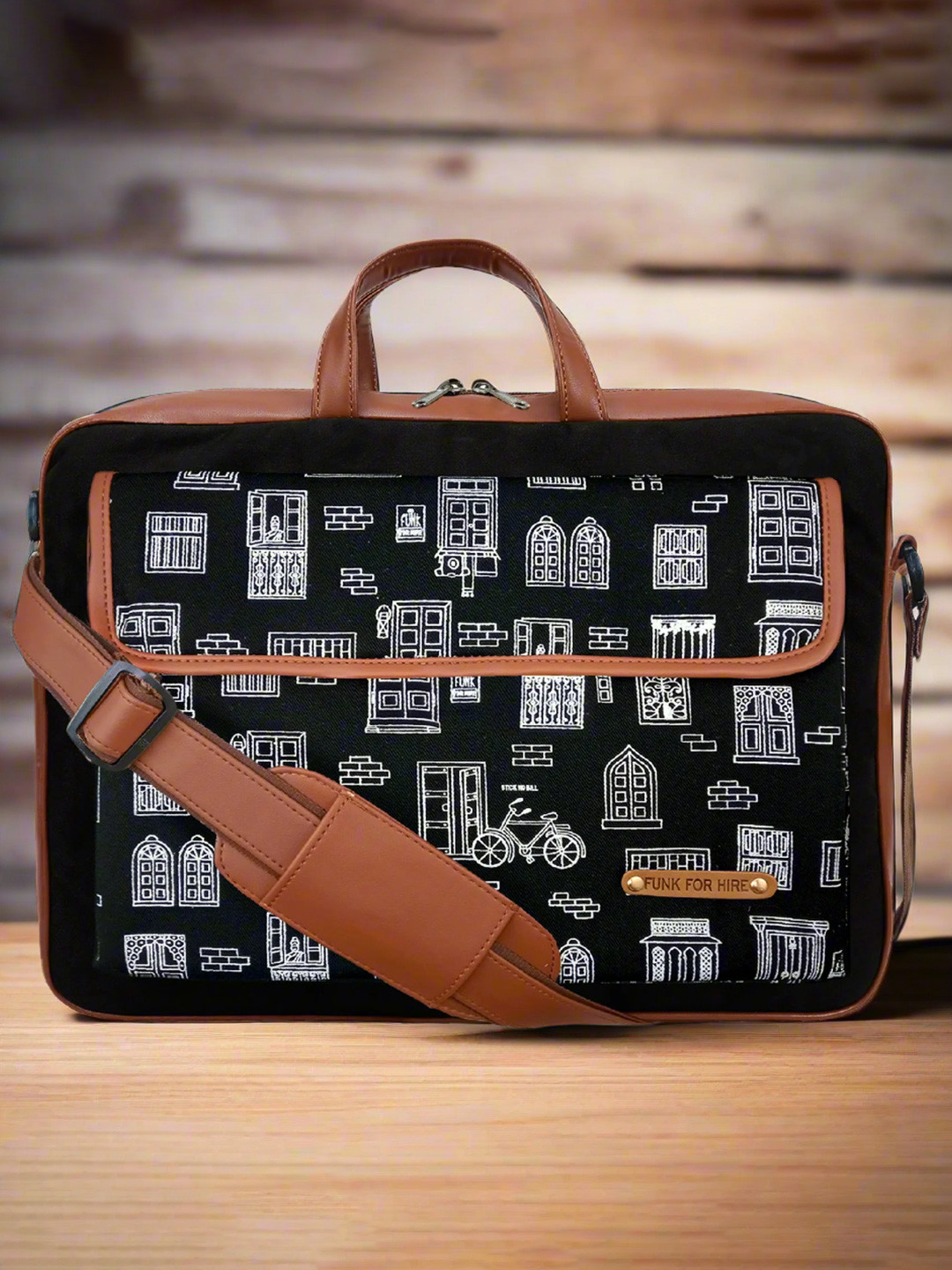 Funk For Hire Printed Laptop Bag