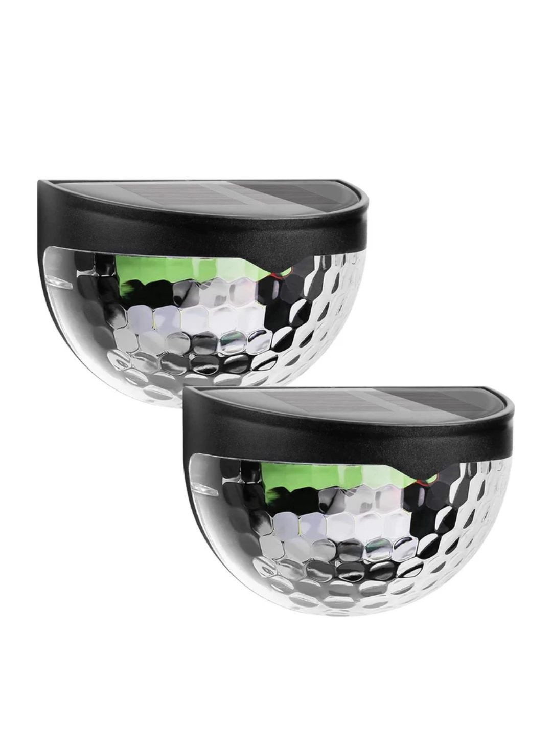 DeoDap Pack of 2 LED Solar Powered Wall Mount Fence Light