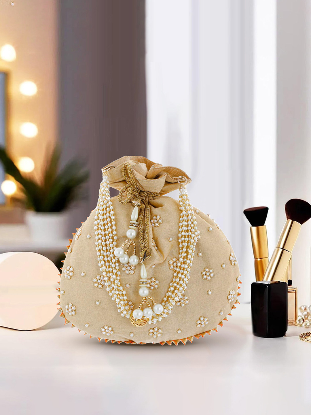 Kuber Industries Embellished Bucket Tote Bag