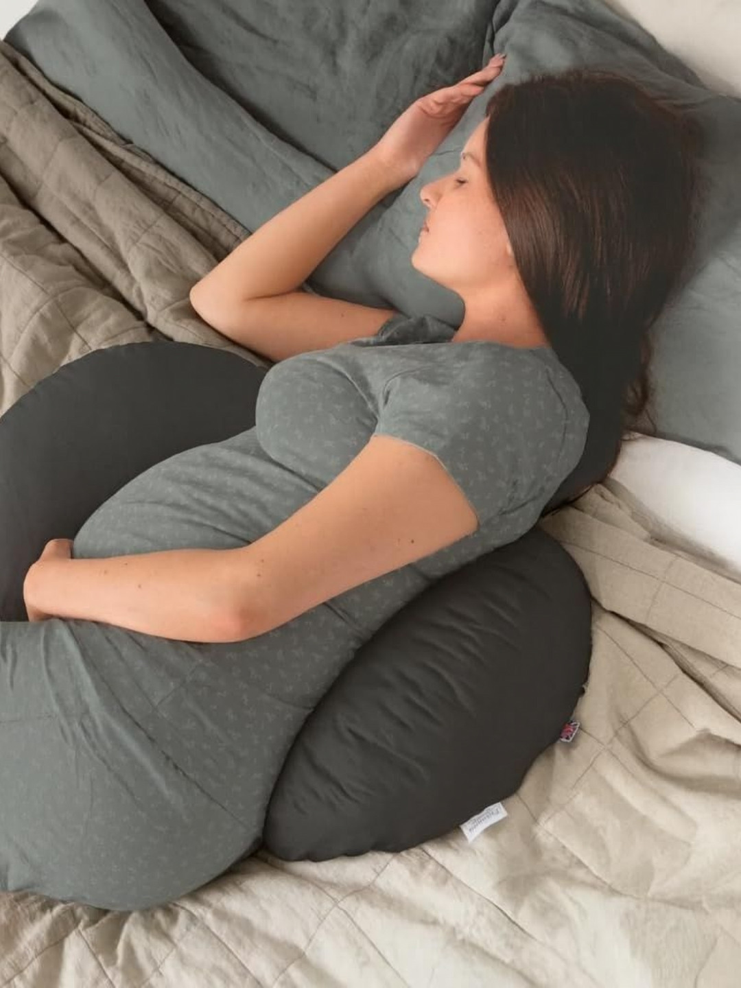 VRINDAKUL Grey Sleep Pillow