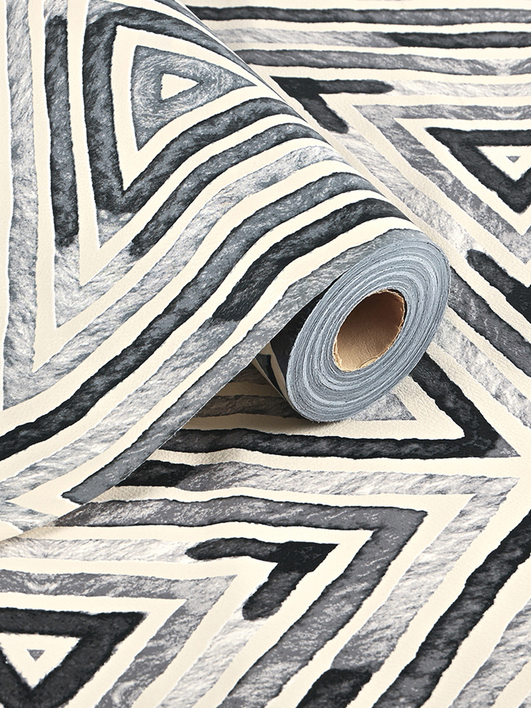 Kuber Industries Grey & White Triangle Design Shelf Liner Organiser