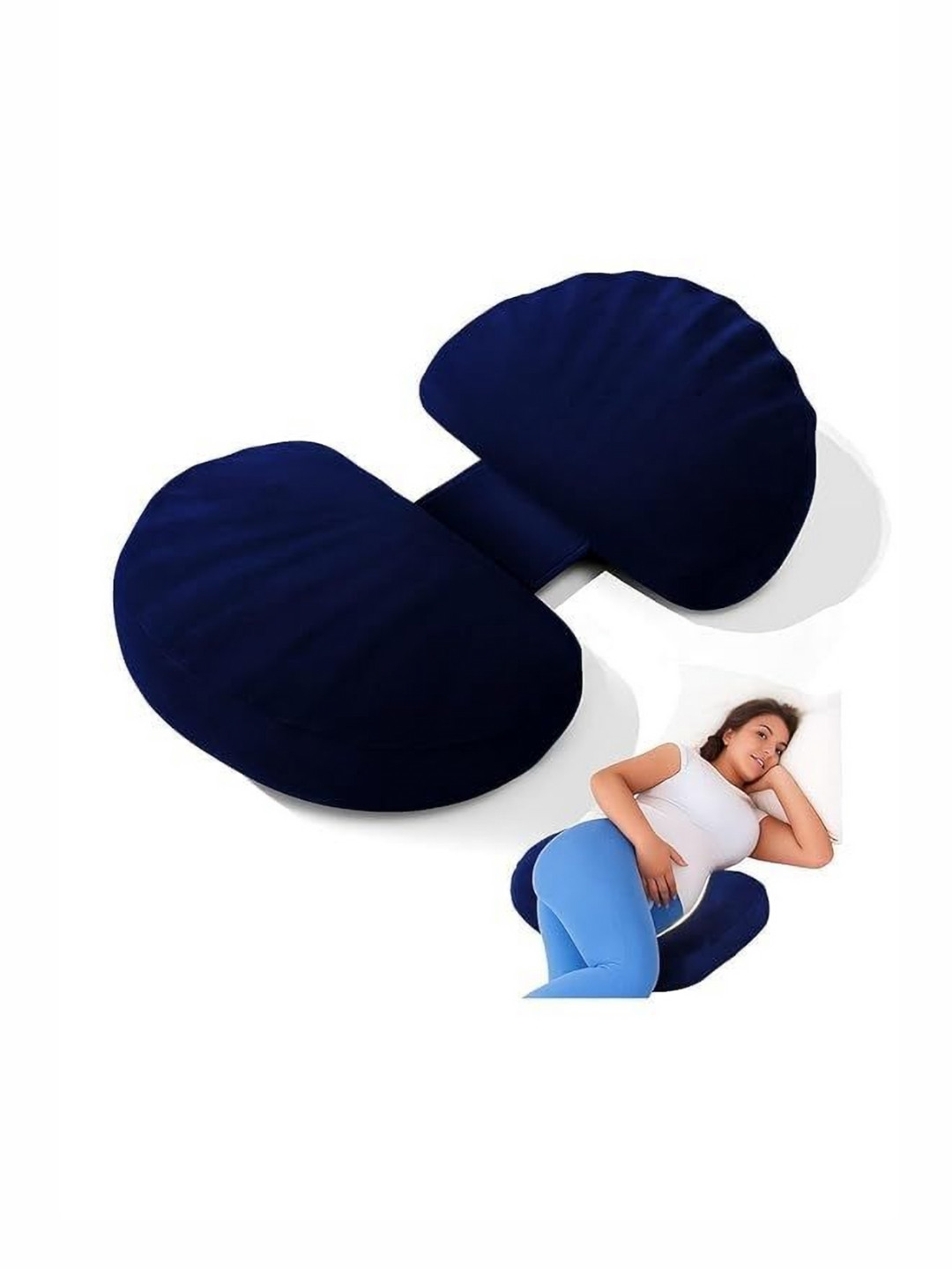 VRINDAKUL Blue Memory Foam Filled Sleep Pillow