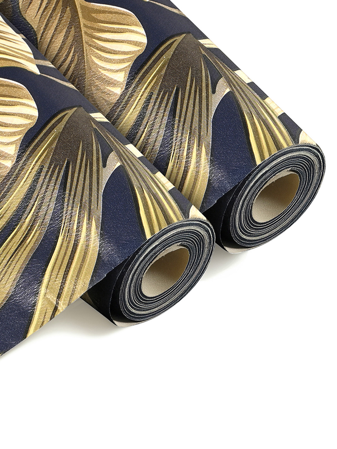 Kuber Industries Blue & Gold Toned 2 Pieces Printed  Shelf Liner Organisers