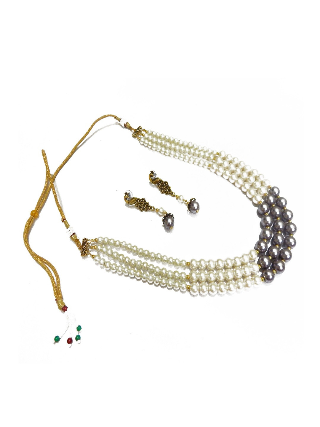 Jaya Vision Jewelry Copper Artificial Beads Jewellery set