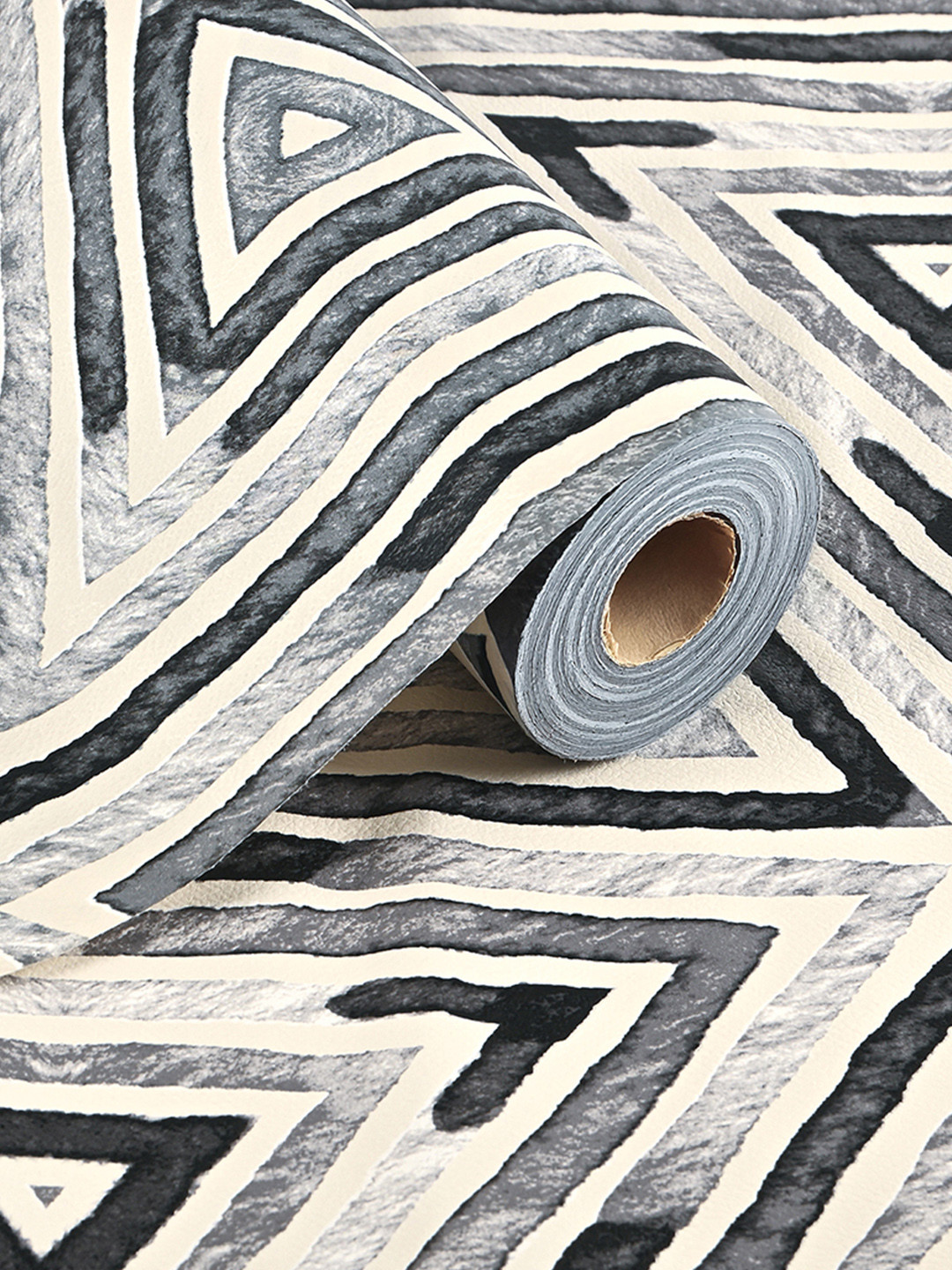 Kuber Industries Grey & White Triangle Design Shelf Liner Organiser