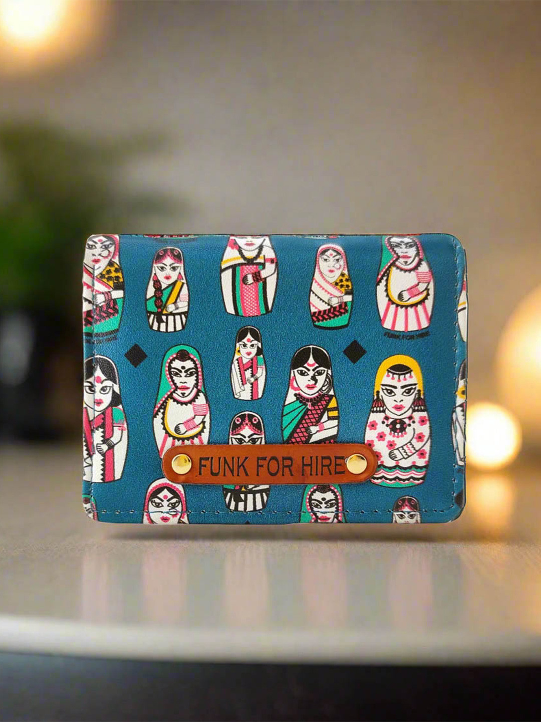 Funk For Hire Printed PU Two Fold Wallet