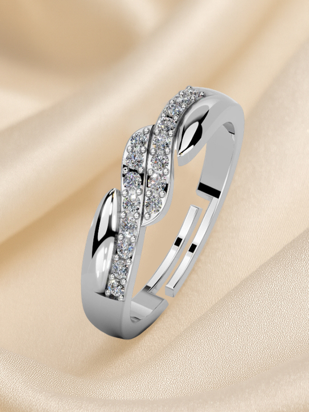 Miss Highness Leaf-Twist 925 Silver Ring Gift for Women, Girls, Sister, Mom  Party Wear