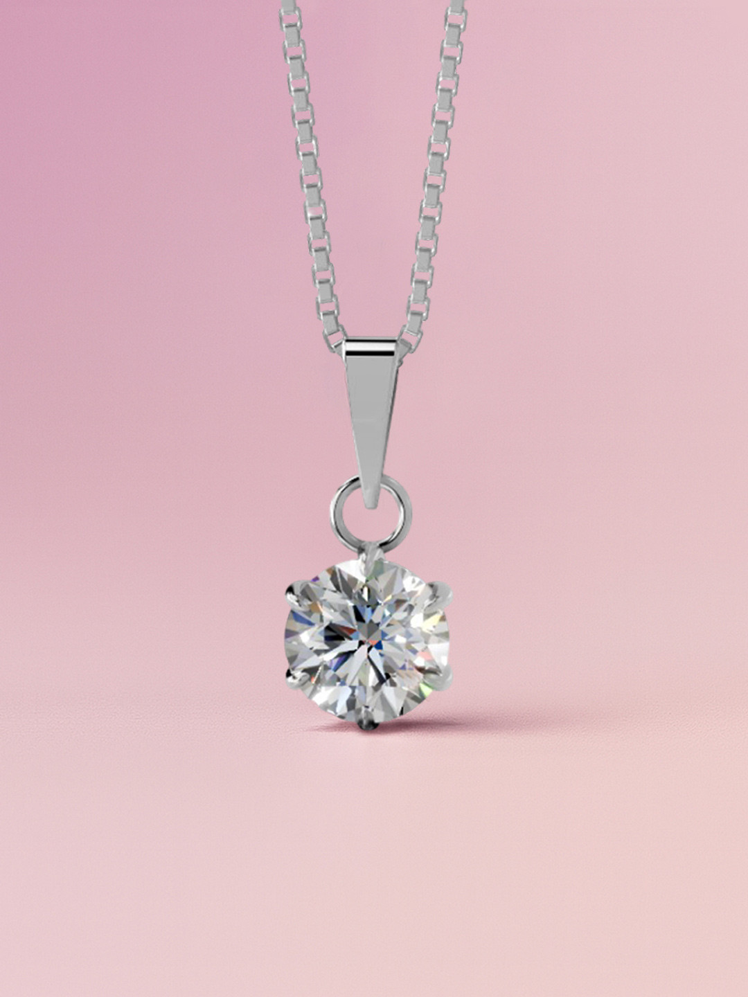 MISS HIGHNESS 92.5 Sterling Silver Rhodium-Plated CZ Studded Circular Pendants