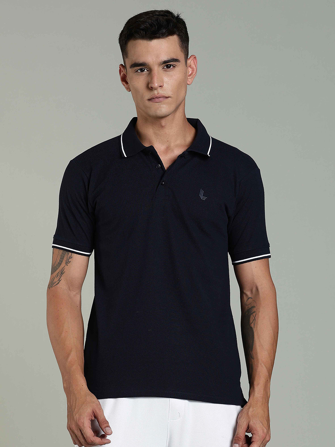 OUTLAWS Men Brand Logo Polo Collar Short Sleeves T-shirt