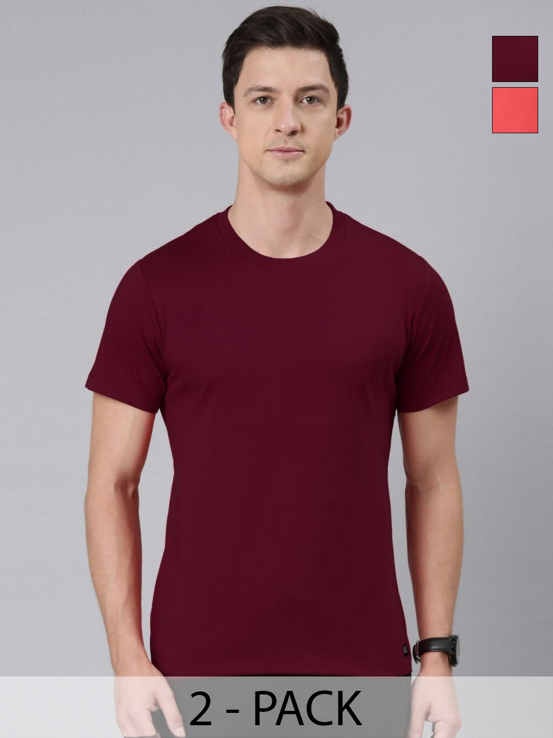Rupa Jon Pack Of 2 Cotton Round Neck T-shirt
