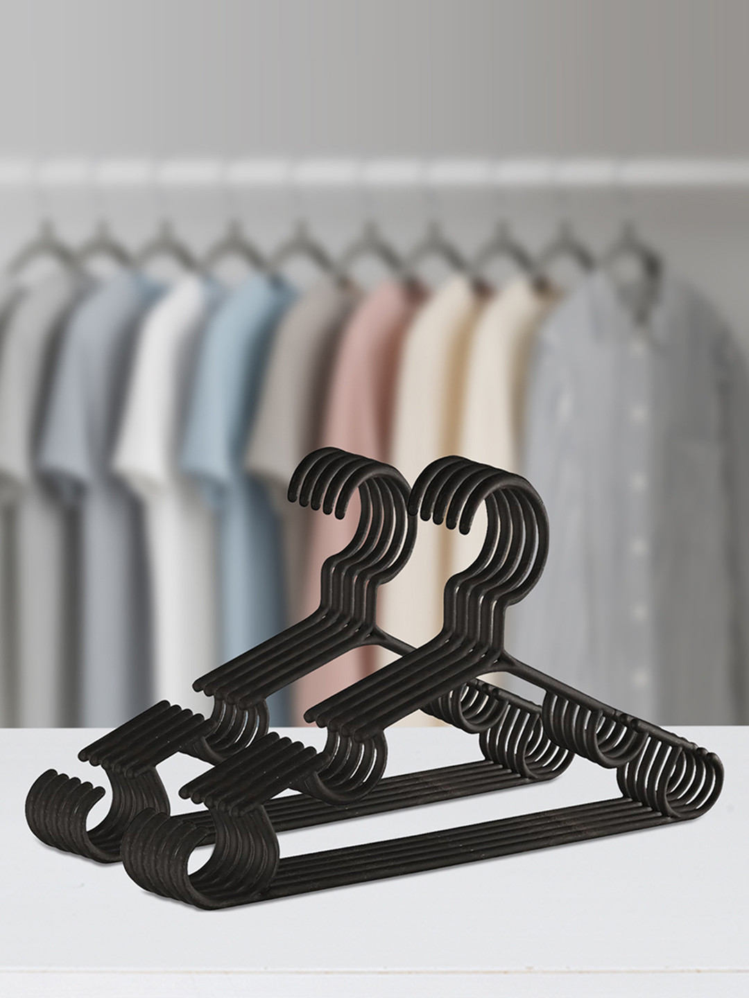 Kuber Industries Pack of 10 Plastic Multi-Purpose Bar Hangers