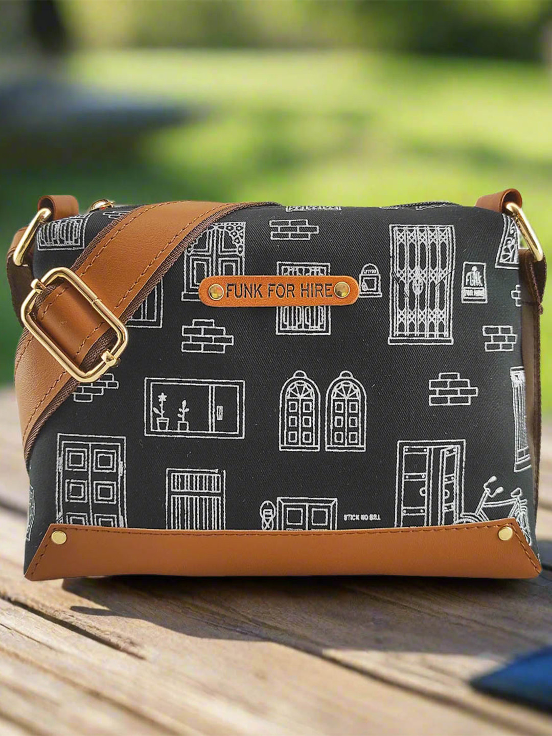 Funk For Hire Women Printed Messenger Bag