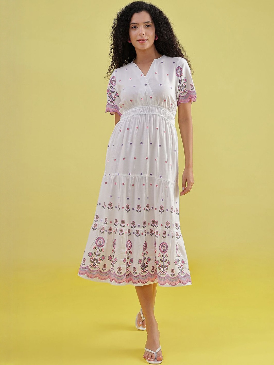 LIMEROAD Women Printed Viscose Rayon Dress