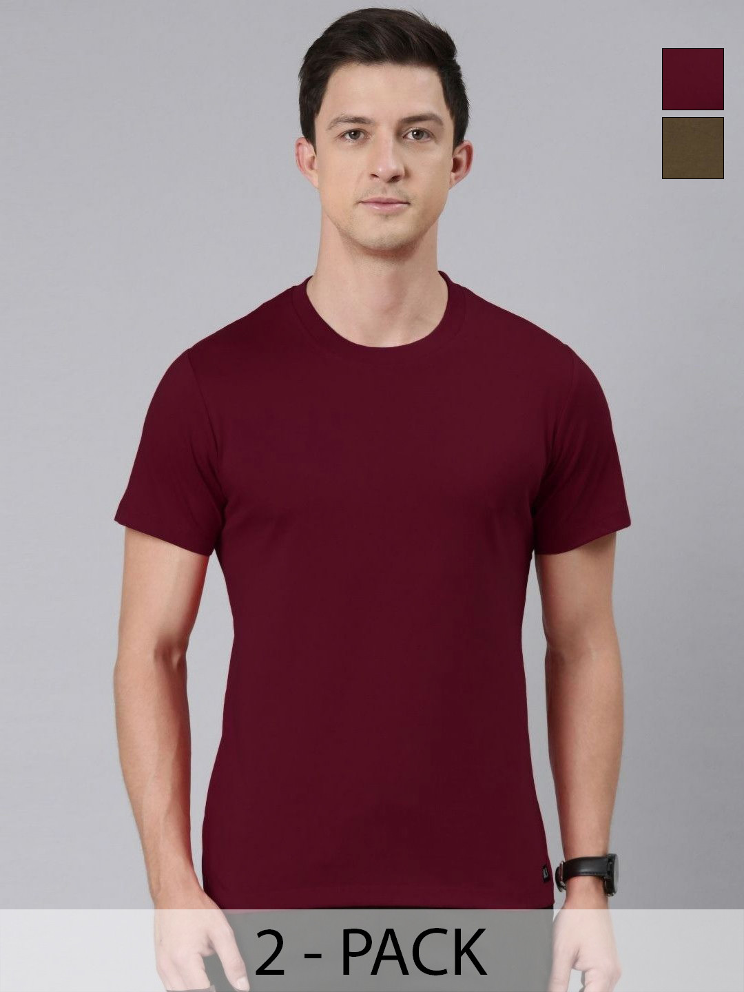 Rupa Jon Pack Of 2 Cotton Round Neck T-shirt