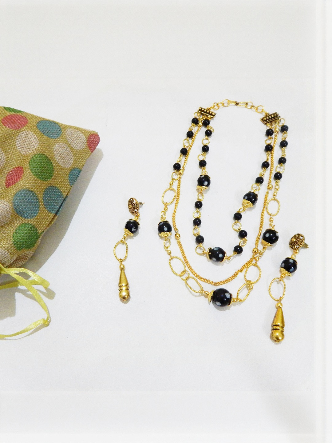 Jaya Vision Jewelry Gold Plated Artificial Beaded Jewellery set