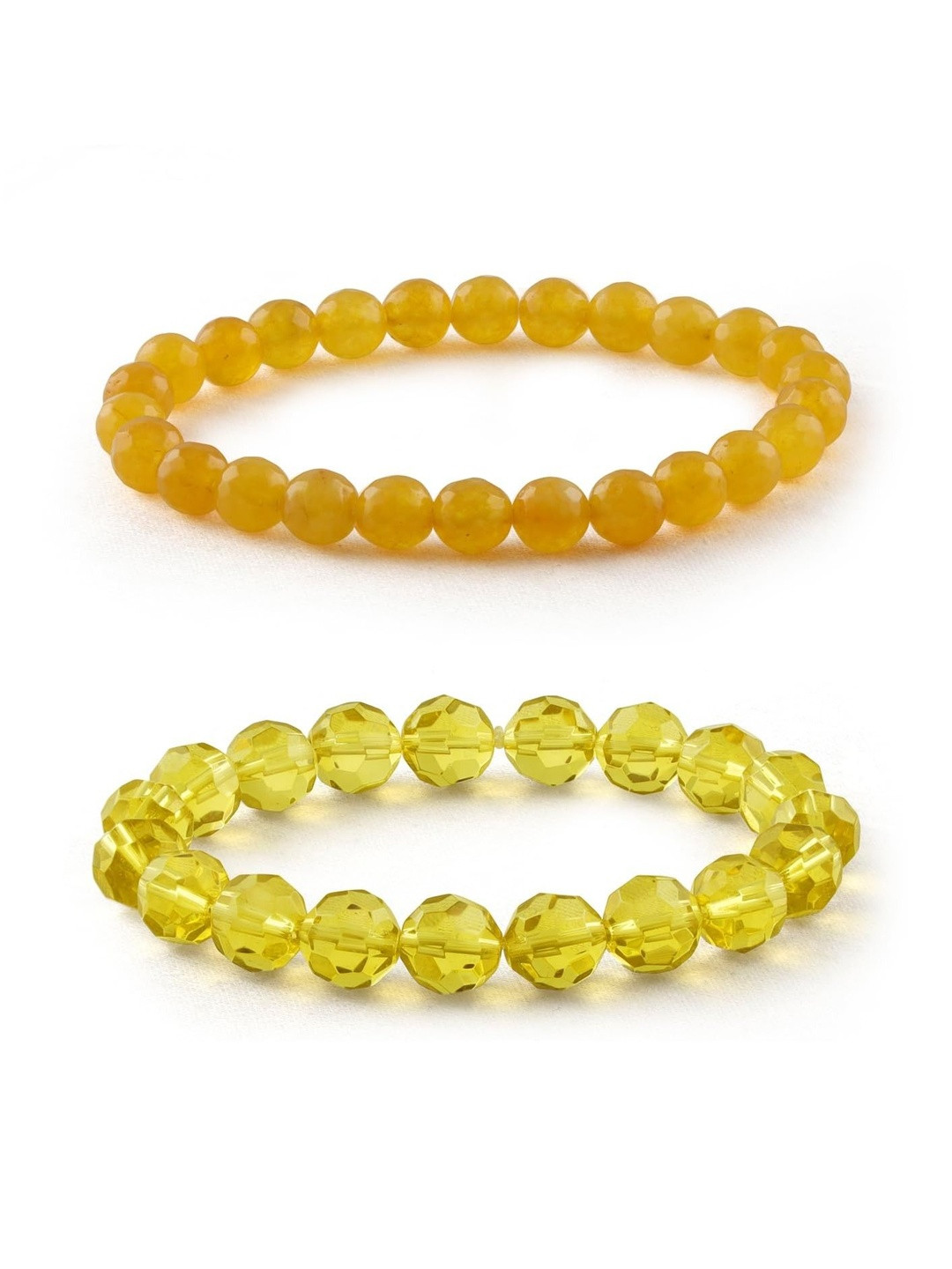 JFL - JEWELLERY FOR LESS 2 Pieces Onyx Beaded Bracelet