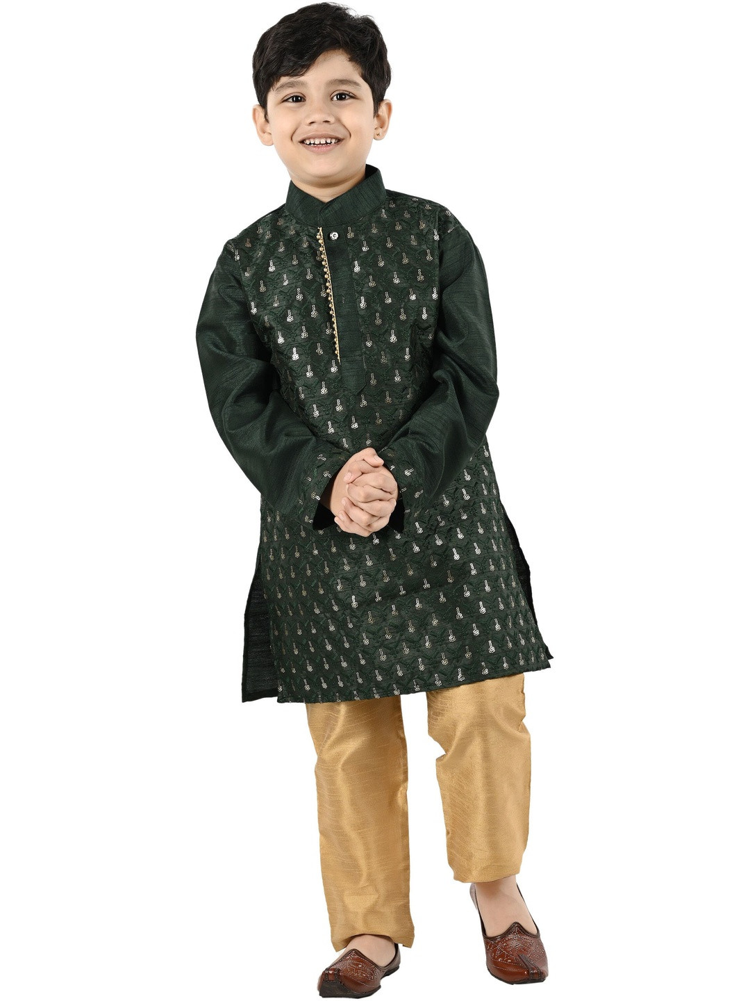 NEW GEN Boys Ethnic Motifs Woven Design Kurta with Pyjamas