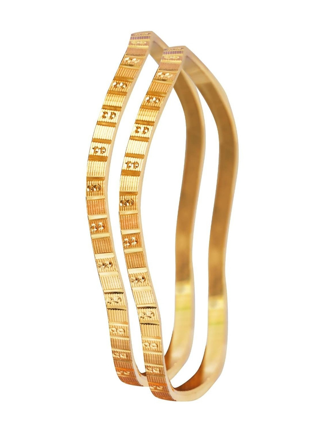 JFL - JEWELLERY FOR LESS Women One Gram Gold Plated Bangles